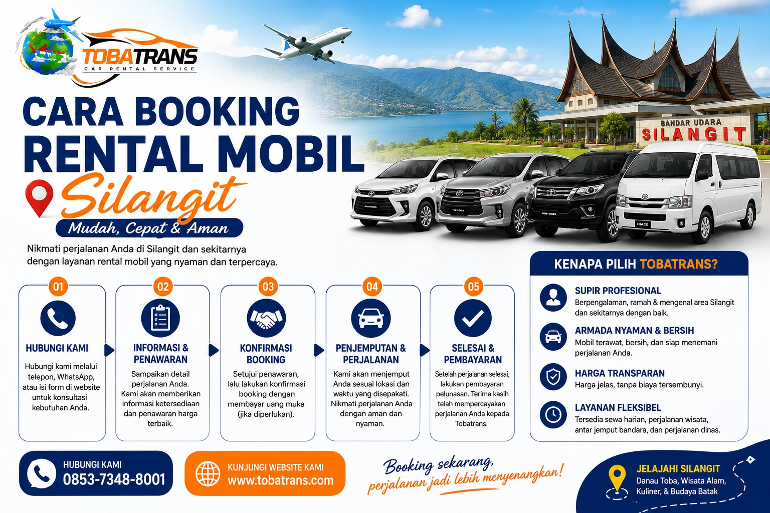 Cara Booking Rental Mobil Silangit